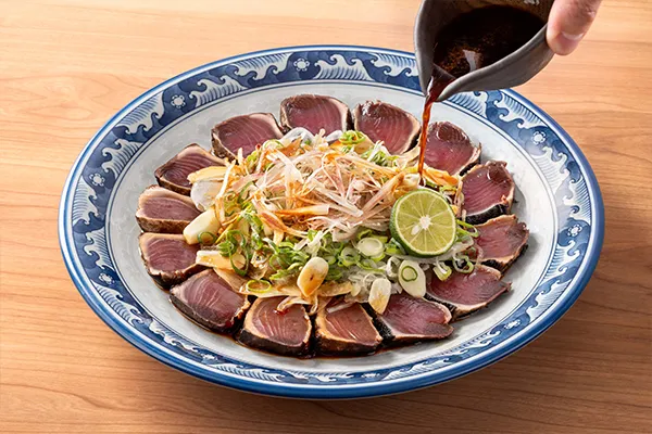 鰹の藁焼き幡多流たたき。